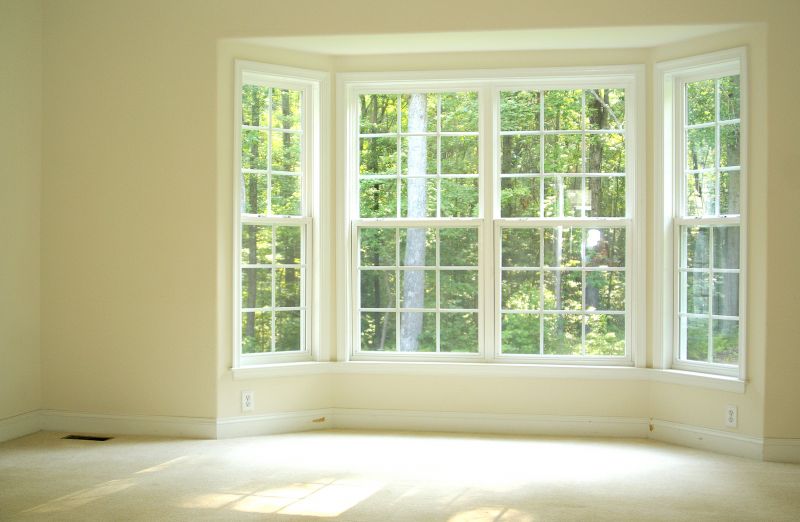Bay window installation in living room